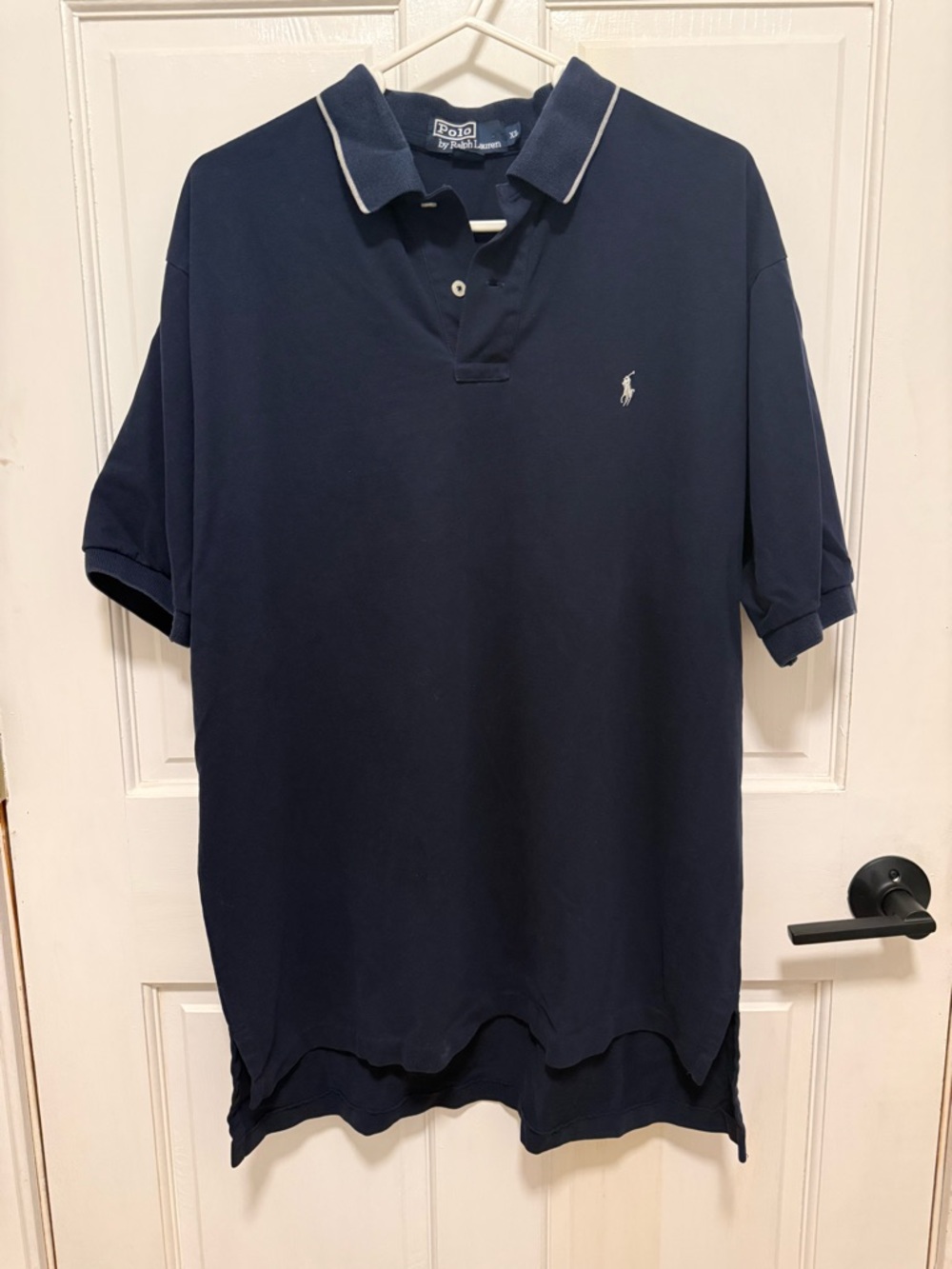 Ralph Lauren Men's Navy Polo with Contrast Trim XL